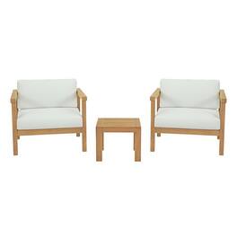 Modway - Bayport 3-Piece Outdoor Patio Teak Set - Natural White