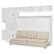 Alt View 2. Anysun - Full Size Murphy Bed Wall Bed with Sofa , Shelves USB & Light - White.