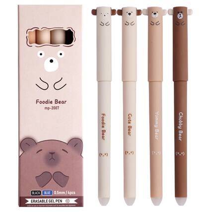 Foodie Bear mp-2007
Foodie Bear Cute Bear Yummy Bear Chubby Bear
BLACK BLUE 0.5mm / 4pcs ERASABLE GEL PEN
ERASABLE GEL PEN
* Do not use on important documents, receipts, and signatures
