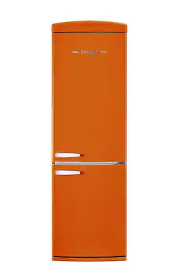 Unique Appliances - Classic Retro 23.8 in 11.7 cu. ft. Frost Free Retro Bottom Freezer Refrigerator ENERGY STAR - Orange Creamsicle