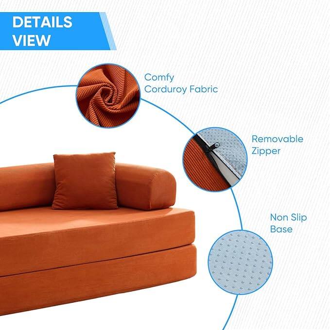 DETAILS VIEW

- Comfy Corduroy Fabric
- Removable Zipper
- Non Slip Base