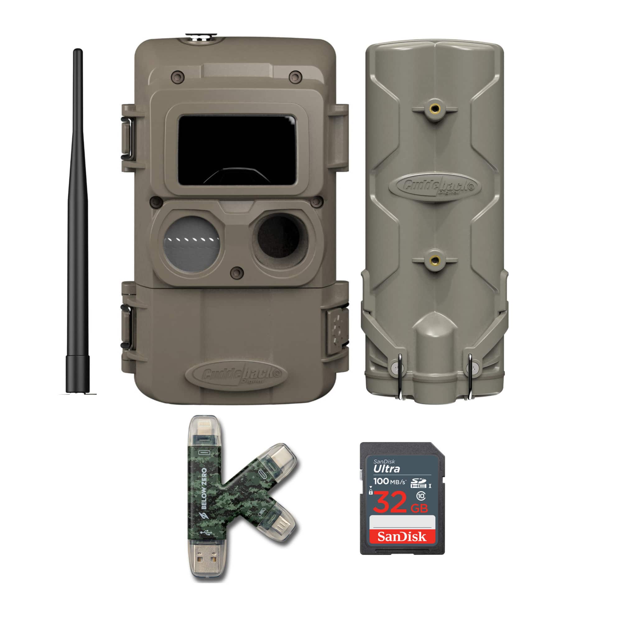 Cuddeback - CuddeLink Wireless, LowGlow IR LED Camera (LL-2A) with PW-001 and Card - ACUD-LL-2A-D6-1