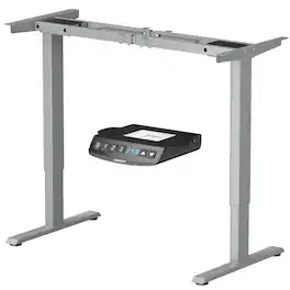 Costway - Electric Adjustable Standing up Desk Frame Dual Motor w/Controller - Gray