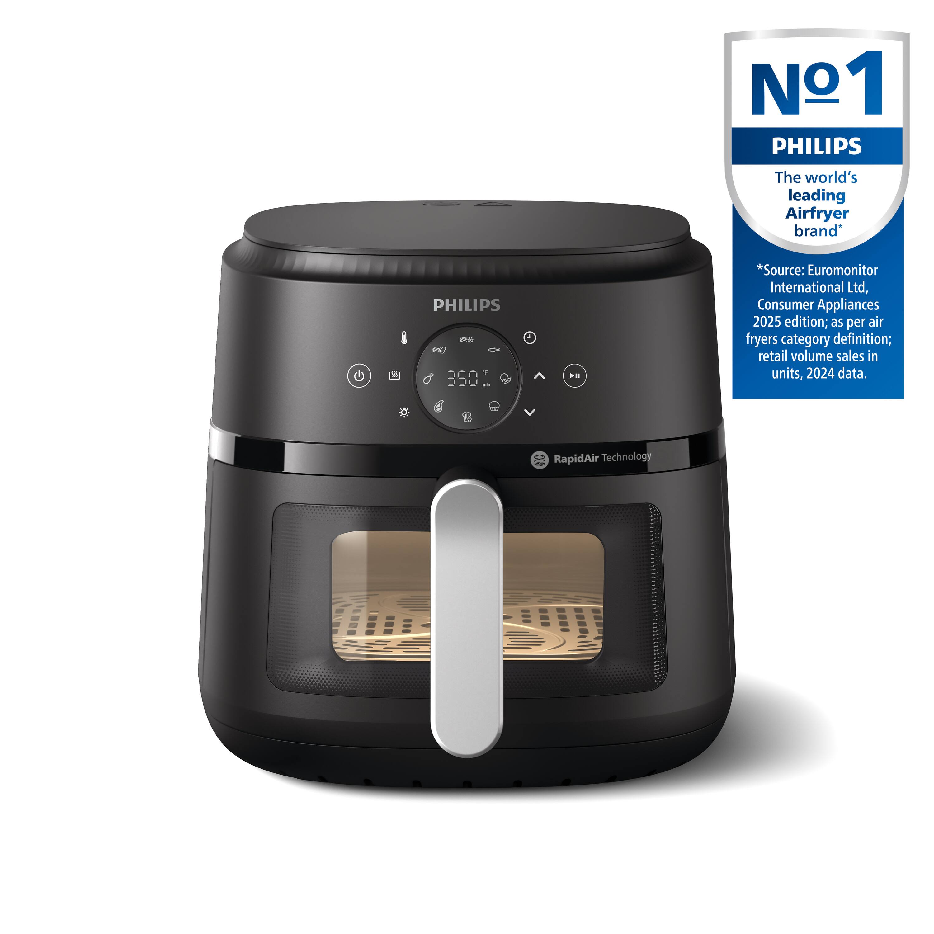 1. PHILIPS - The world's leading Airfryer brand
2. *Source: Euromonitor International Ltd, Consumer Appliances 2025 edition; as per air fryers category definition; retail volume sales in units, 2024 data.
3. RapidAir Technology