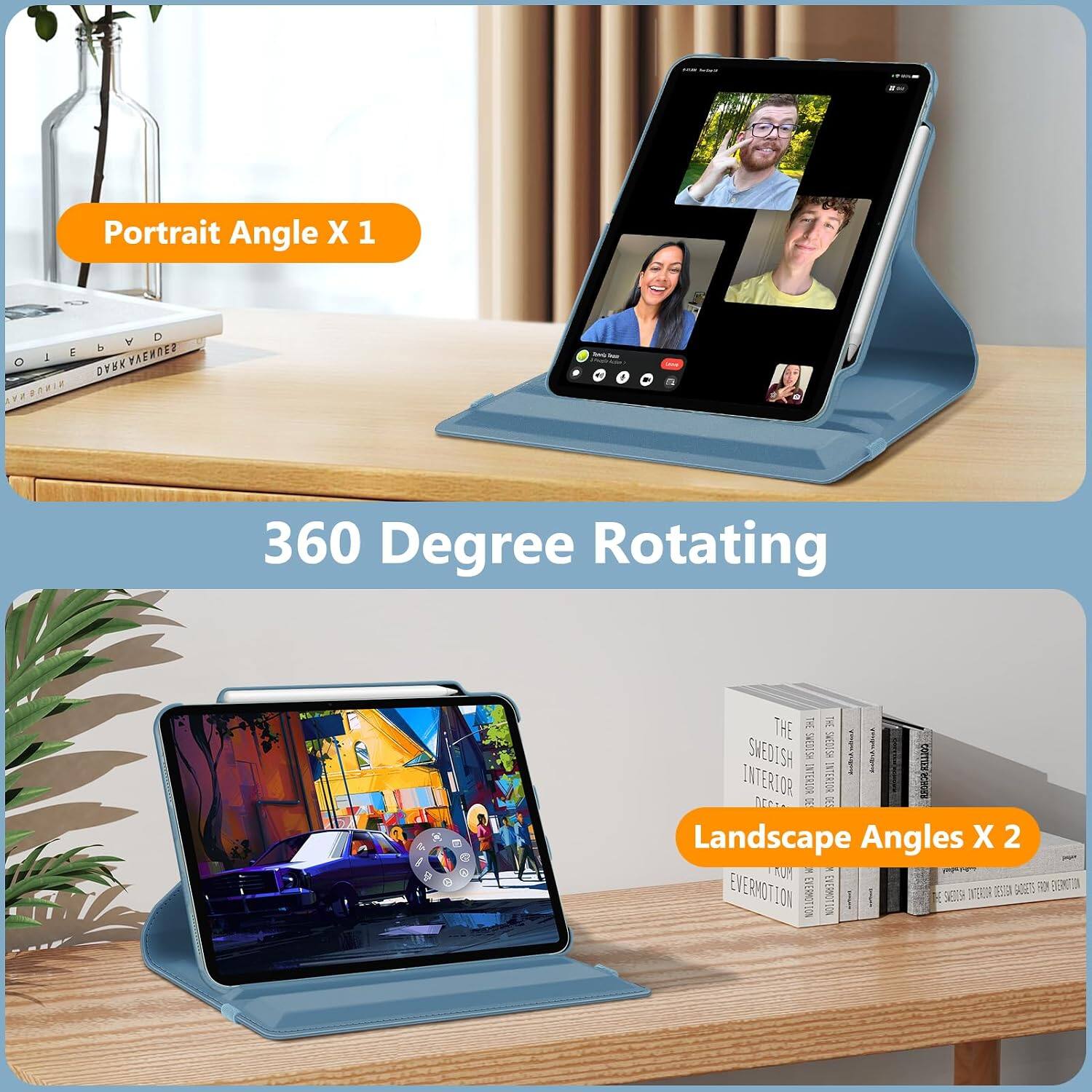 Portrait Angle X 1

360 Degree Rotating

Landscape Angles X 2