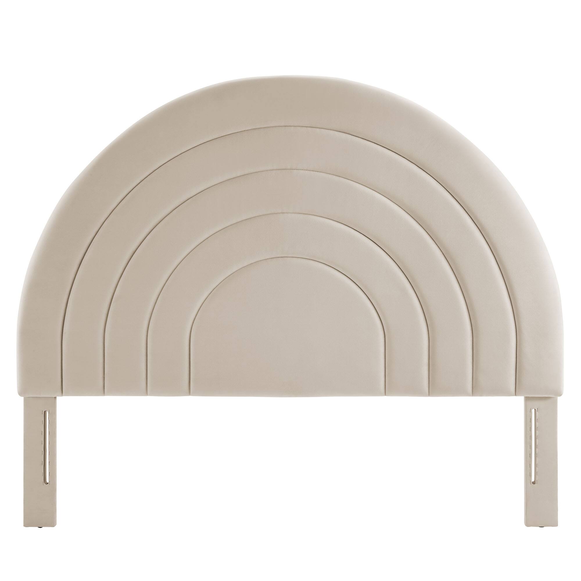 Back. Modway - Solana Arched Performance Velvet Queen Headboard by Modway - Gray.