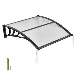 VEVOR - Awnings for Door Entrance, 38 x 40 in, Exterior Front Door Window Awnings with Drainage & ABS Bracket - Clear