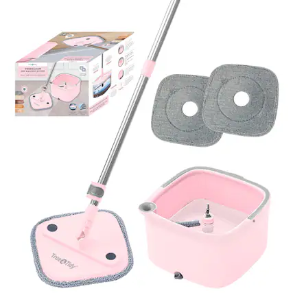 - TrueClean Mop & Bucket System
- Dual-Tank Easy Cleaning Mop
- TrueTidy
