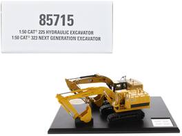 Diecast Masters - CAT 225 & 323 Next Gen Hydraulic Excavators Evolution Series Set of 2 1/50 Diecast Model - Yellow