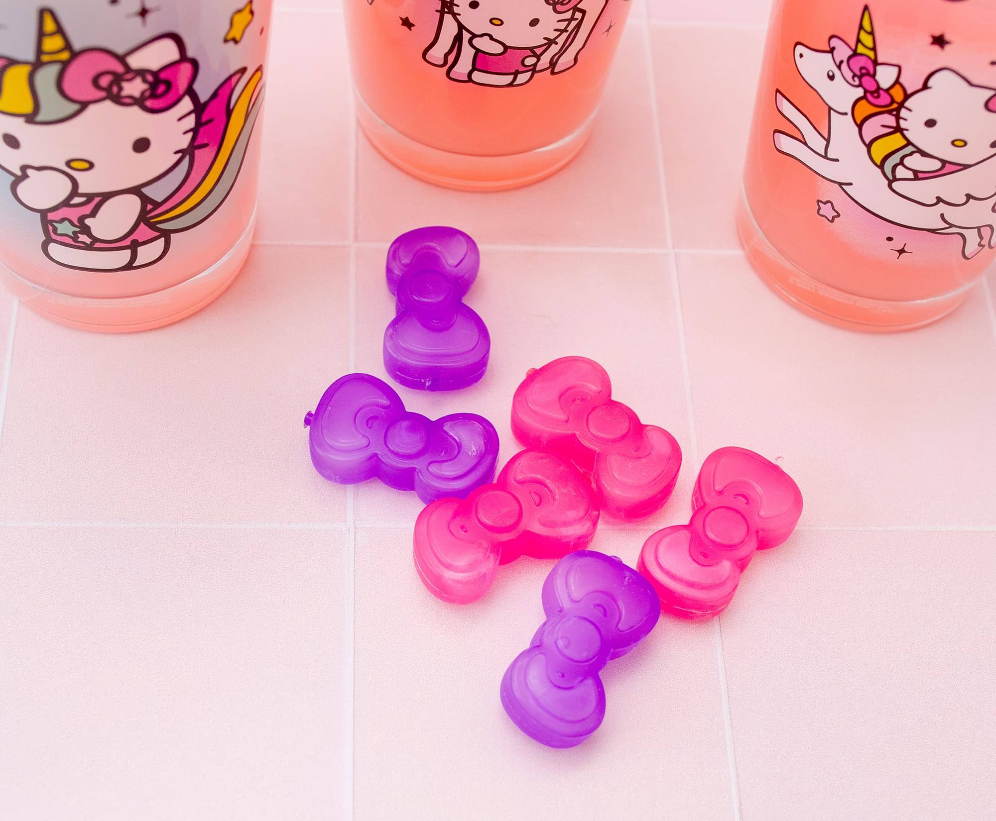 Alt View 10. Hello Kitty - Sanrio Hello Kitty Pretty Bows Reusable Plastic Ice Cubes | Set of 6 - Pink.