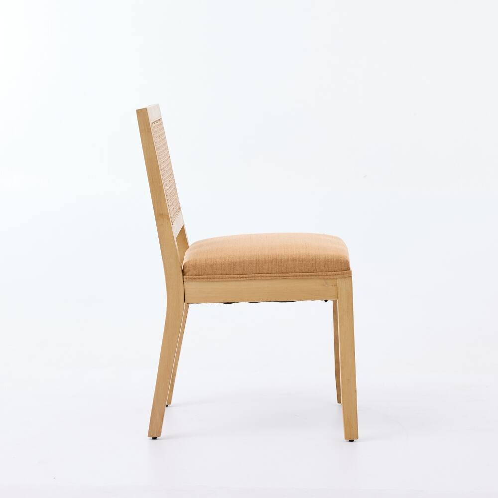 Alt View 1. Loheer - Loheer Rattan Dining Chairs Set of 2 Farmhouse Kitchen Chairs Tan - Tan.