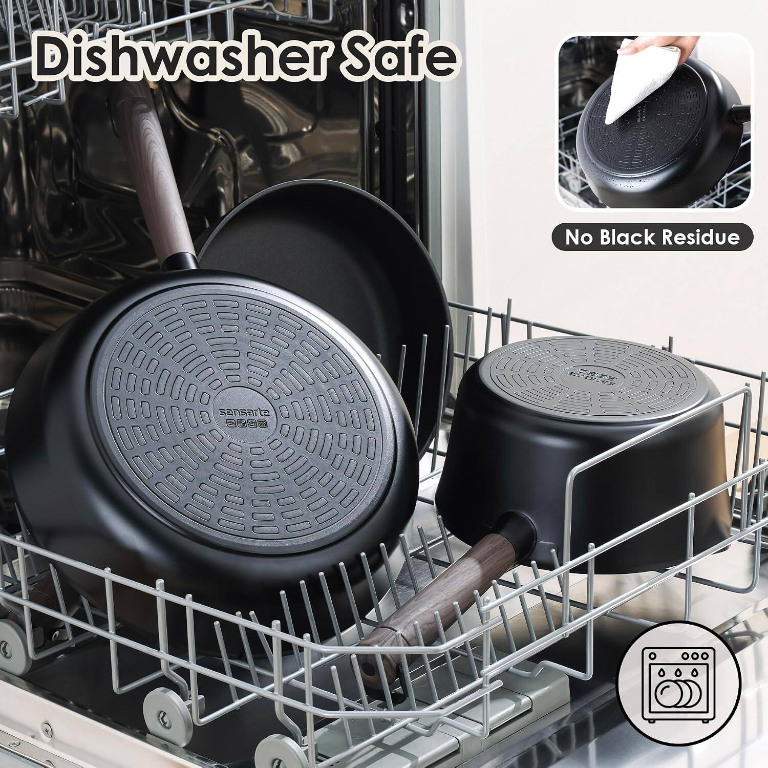 Dishwasher Safe  
No Black Residue  
sensarte