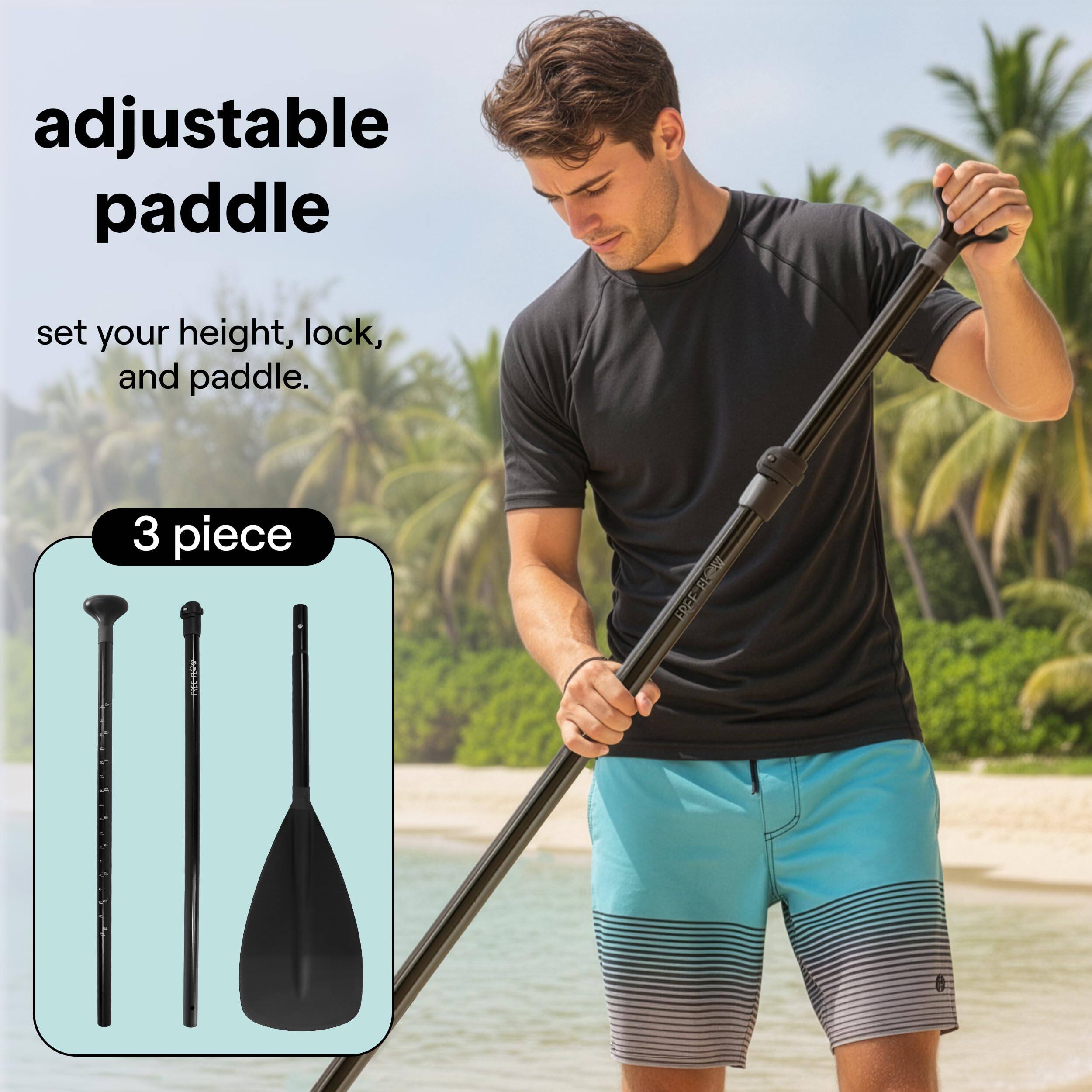 adjustable paddle  
set your height, lock, and paddle.  
3 piece  

5 w3-3393 FY FRES