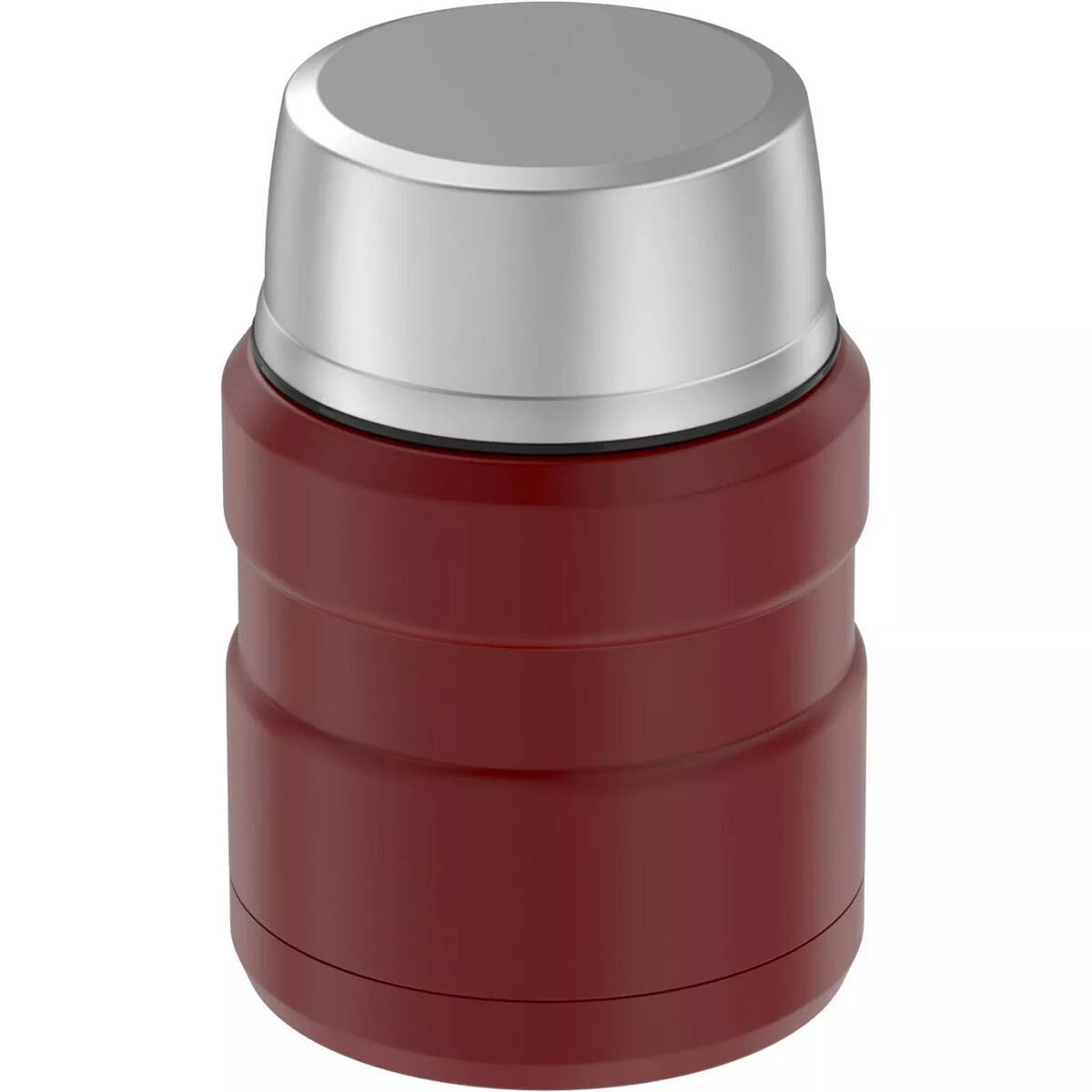 Alt View 4. Thermos - Thermos 16 oz. Stainless King Vacuum Insulated Food Jar - Matte Cranberry - Red.