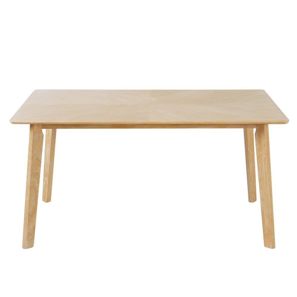 Lirago - Rectangular Dining Table for 6 Kitchen Room Table Minimalist Retro Dinette Table 30.1"H x 35.1"D x 59.8"W - Brown