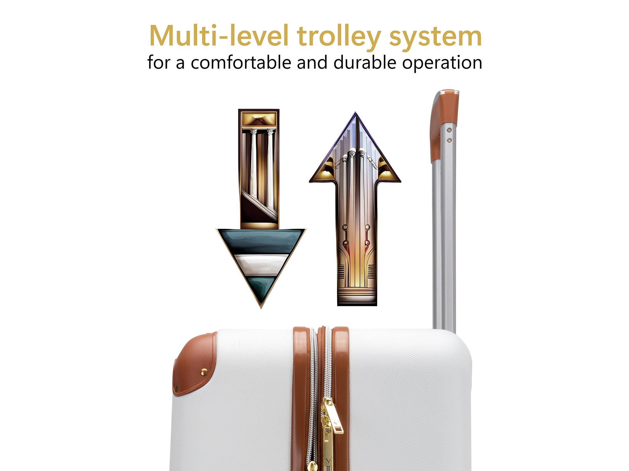 Multi-level trolley system for a comfortable and durable operation, 11 V