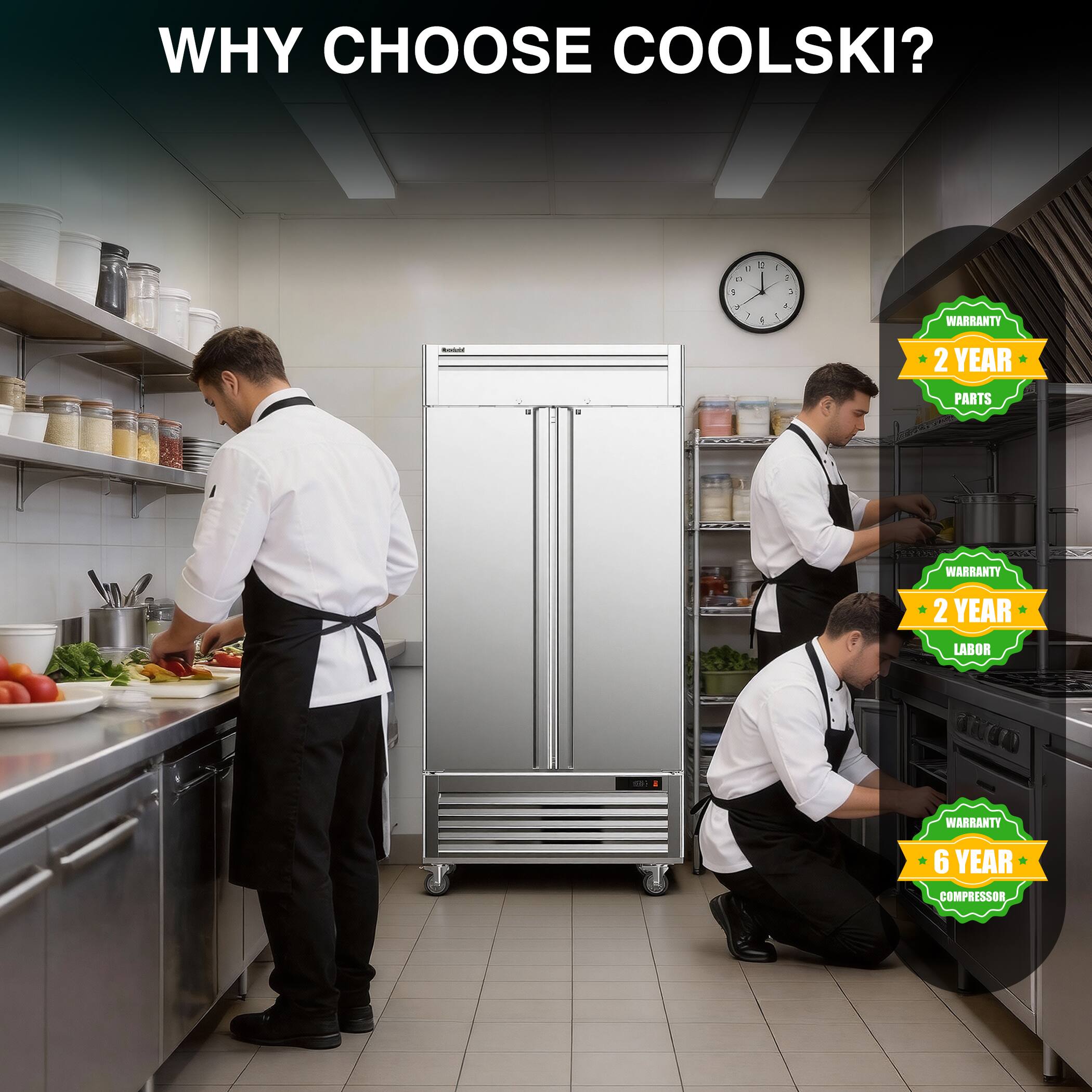 WHY CHOOSE COOLSKI?  
1. 2 YEAR PARTS WARRANTY  
2. 2 YEAR LABOR WARRANTY  
3. 6 YEAR COMPRESSOR WARRANTY