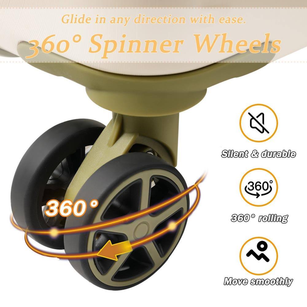Glide in any direction with ease.

360° Spinner Wheels

- Silent & durable
- 360° rolling
- Move smoothly