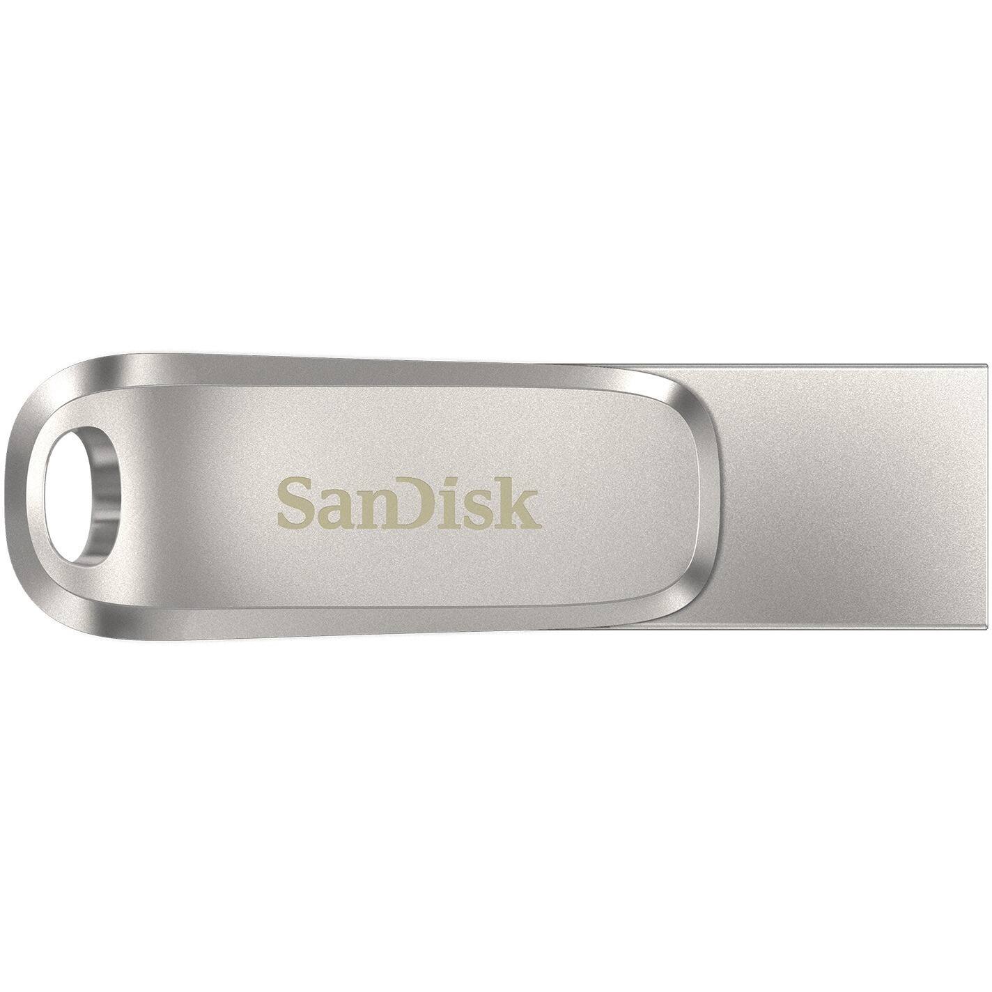 Alt View 5. SANDISK - USB Type-C  Flash Drive - 128G - Stainless Steel.