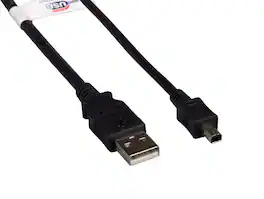 Cable Leader - 6ft USB 2.0 Type A Male to Mini-B 4-Pin Male Cable, 480Mbps, Double-Shielded - Black