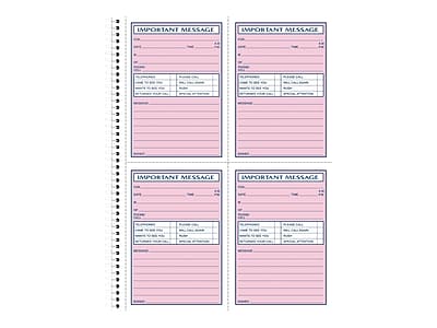 IMPORTANT MESSAGE

[Date] [Time]

From: [Name] [Phone Number]

To: [Name] [Phone Number]

Message:

[Lines for writing the message]

---

IMPORTANT MESSAGE

[Date] [Time]

From: [Name] [Phone Number]

To: [Name] [Phone Number]

Message:

[Lines for writing the message]

---

IMPORTANT MESSAGE

[Date] [Time]

From: [Name] [Phone Number]

To: [Name] [Phone Number]

Message:

[Lines for writing the message]

---

IMPORTANT MESSAGE

[Date] [Time]

From: [Name] [Phone Number]

To: [Name] [Phone Number]

Message:

[Lines for writing the message]