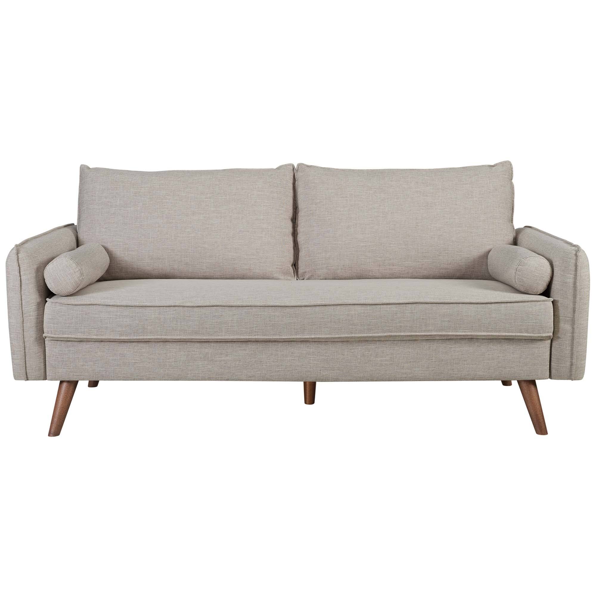 Back. Modway - Revive Upholstered Fabric Sofa by Modway - Brown.