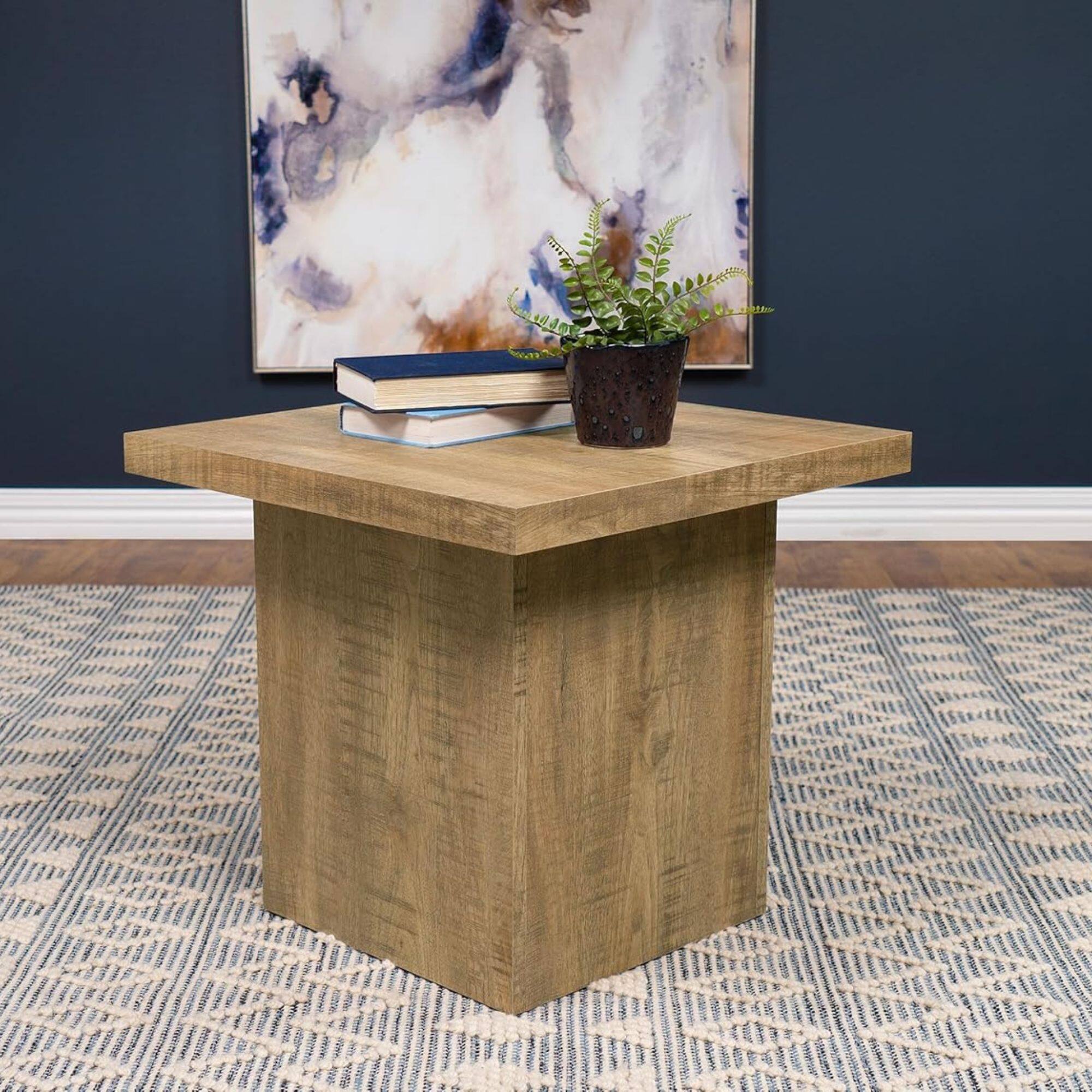 Alt View 3. Coaster Home Furnishings - Coaster Home Furnishings Zetta 23" Square End Table Living Room Furniture - Natural.