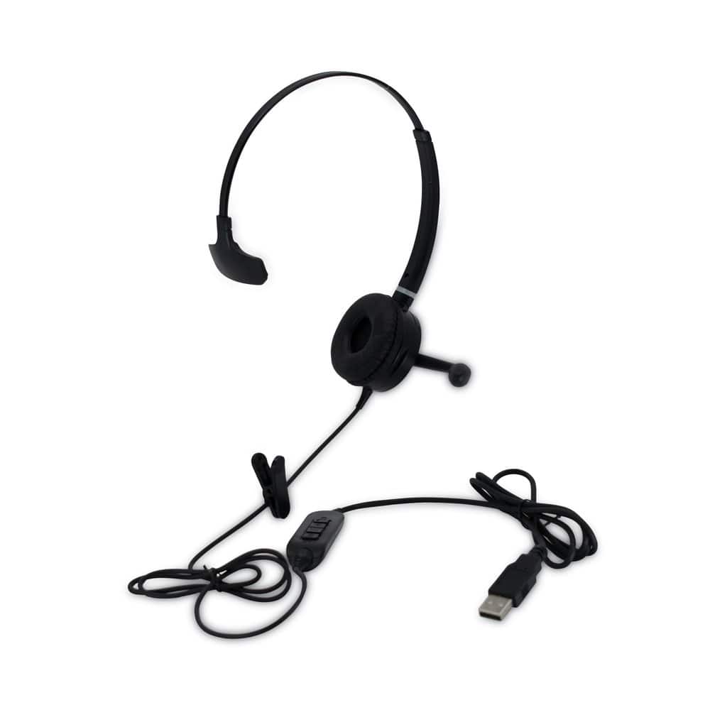 Spracht - HSWDUSB1 Monaural Over The Head Headset - Black