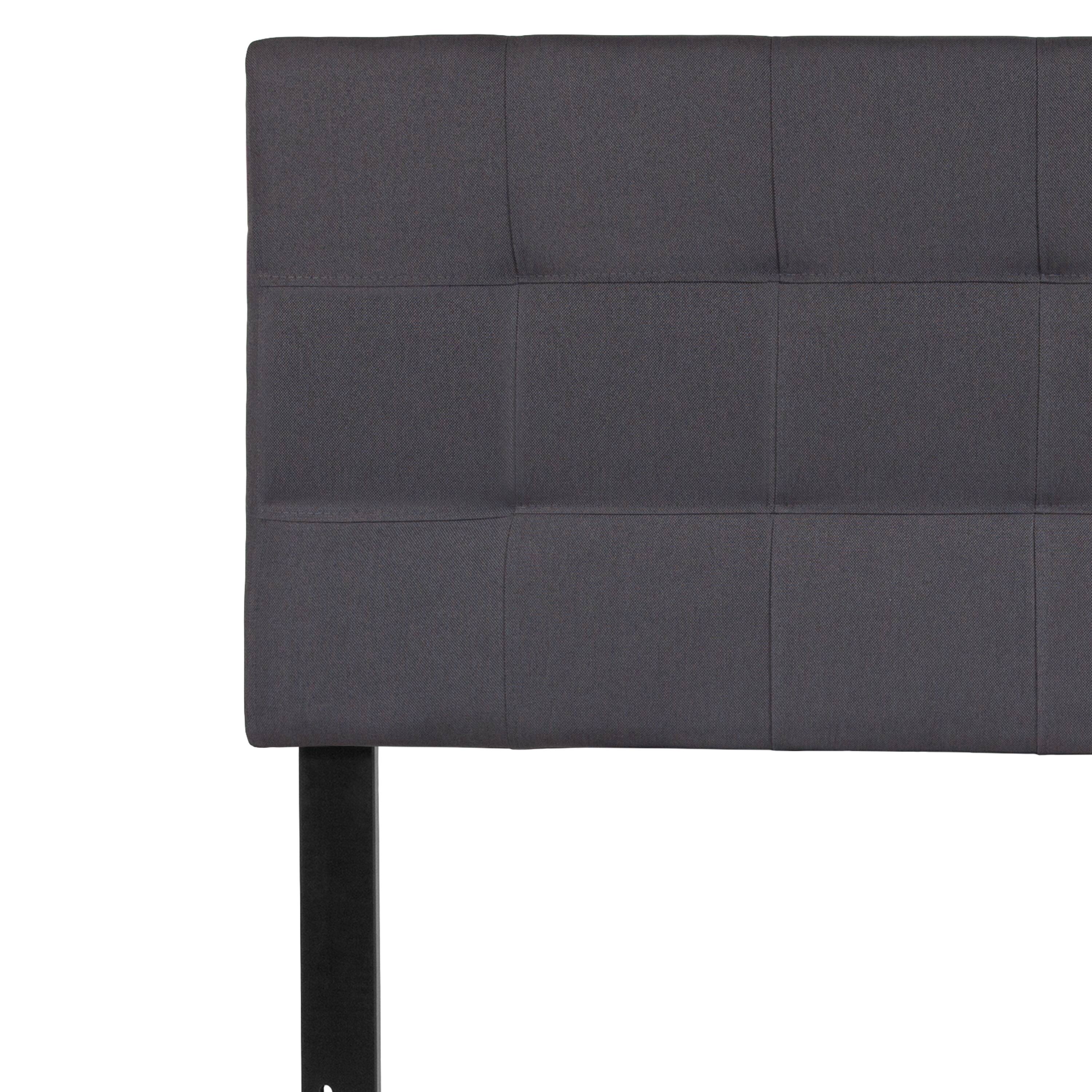 Alt View 7. Emma + Oliver - Quilted Tufted Upholstered Headboard - Dark Gray.