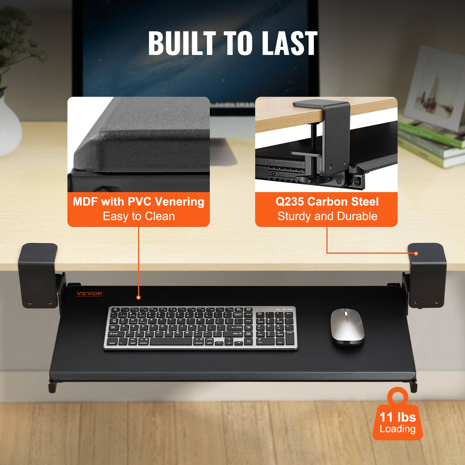 BUILT TO LAST

MDF with PVC Veneering
Easy to Clean

Q235 Carbon Steel
Sturdy and Durable

11 lbs Loading