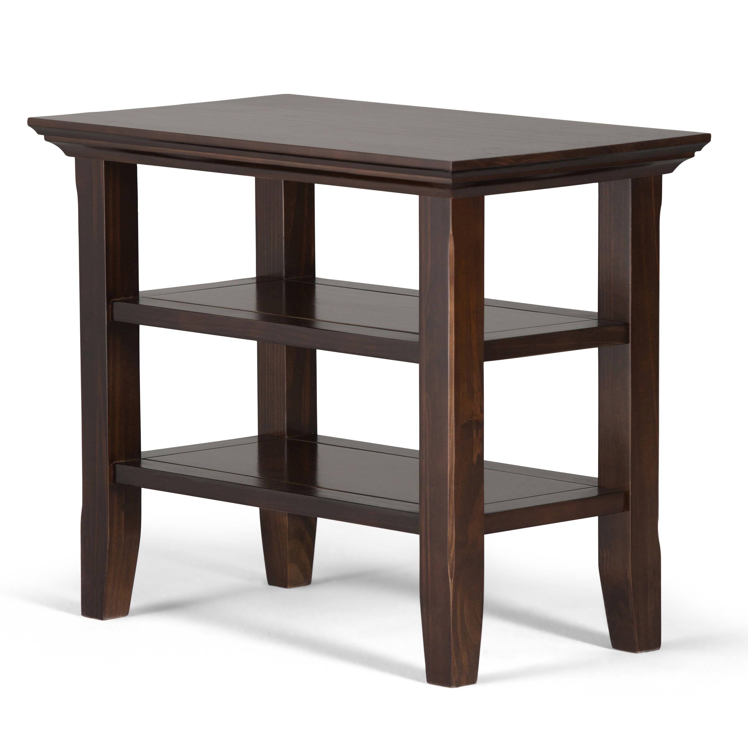 Alt View 2. Simpli Home - Acadian 48 inch Coffee Table with 14 inch End Tables (Set of 3) - Brunette Brown.
