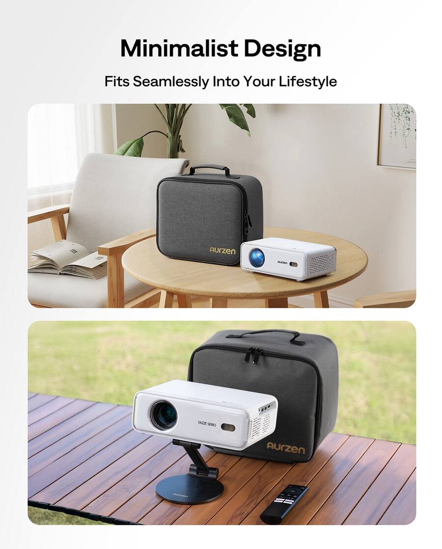 Projector Bag Projector Carrying Case, Portable Travel Bag with Accessory Pockets ...