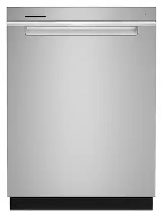 Front. Whirlpool - 24 inch Top Control Built-In Stainless Steel Tub Dishwasher with 3rd Rack, AI Intelligent Wash, 47 dBA - Stainless Steel.