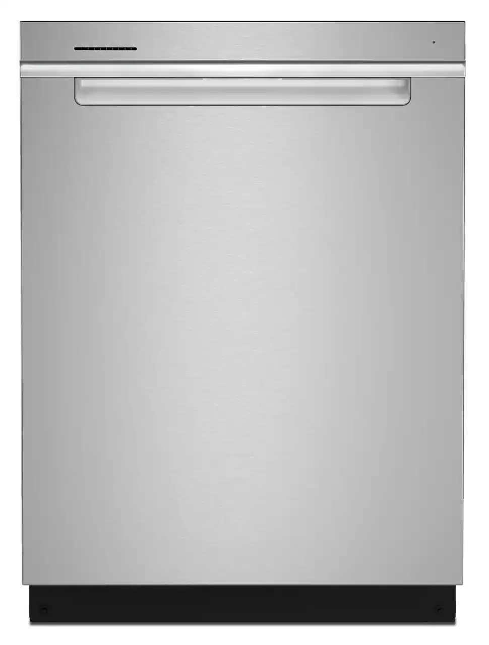 Front. Whirlpool - 24 inch Top Control Built-In Stainless Steel Tub Dishwasher with 3rd Rack, AI Intelligent Wash, 47 dBA - Stainless Steel.