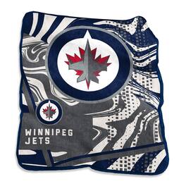 Logo Brands - Winnipeg Jets 50" x 60" Swirl Raschel Throw Blanket - Multicolor