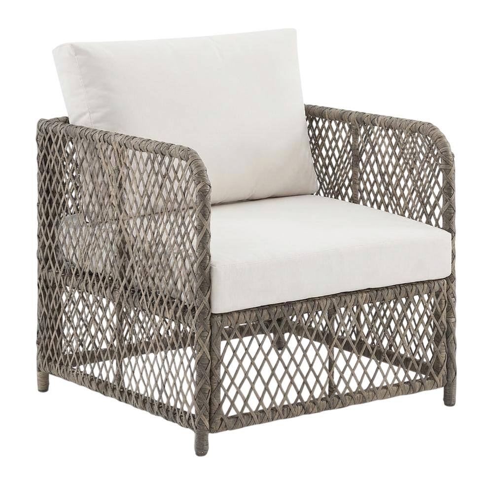 Front. Crosley Furniture - Granite Bay 2-Piece Wicker Outdoor Chair Set - 2 Chairs - Creme.