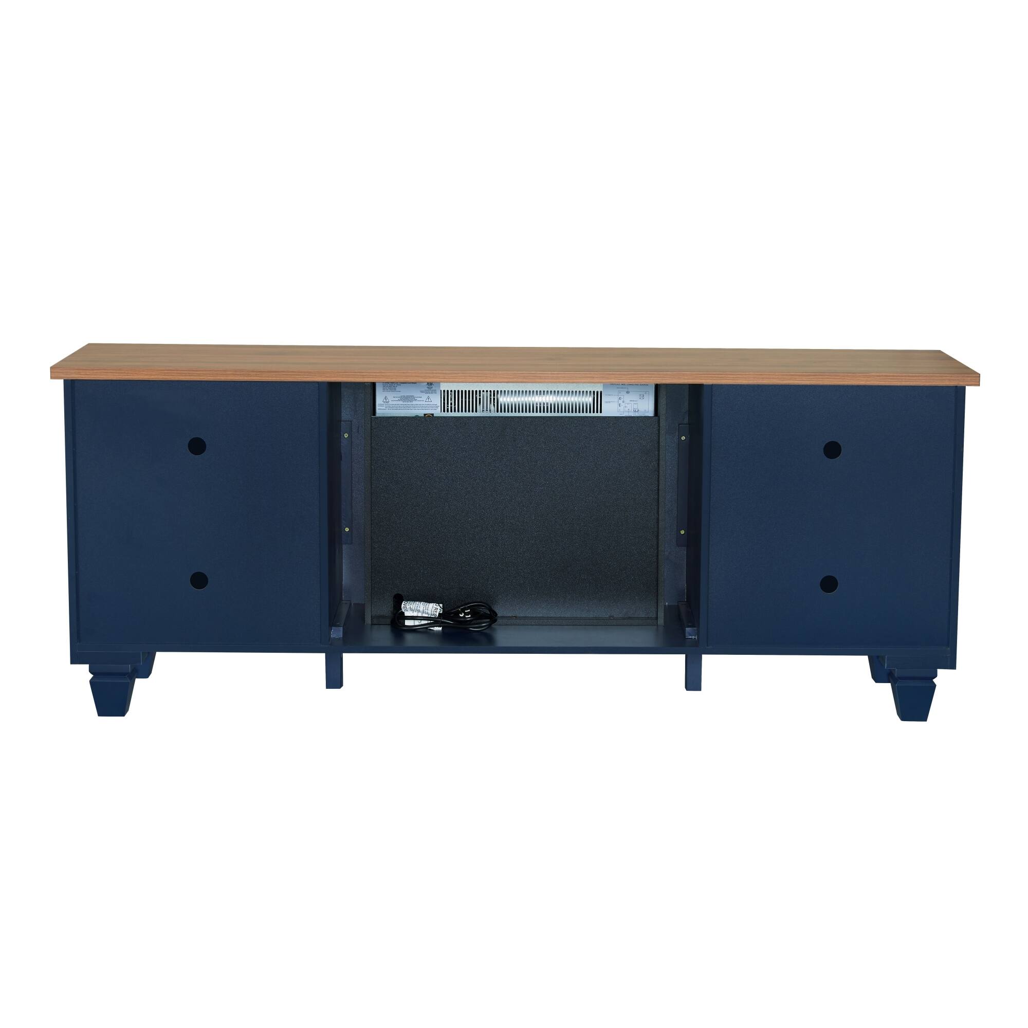 Boyel Living 68 in Electric Fireplace TV Stand with Log Display ...