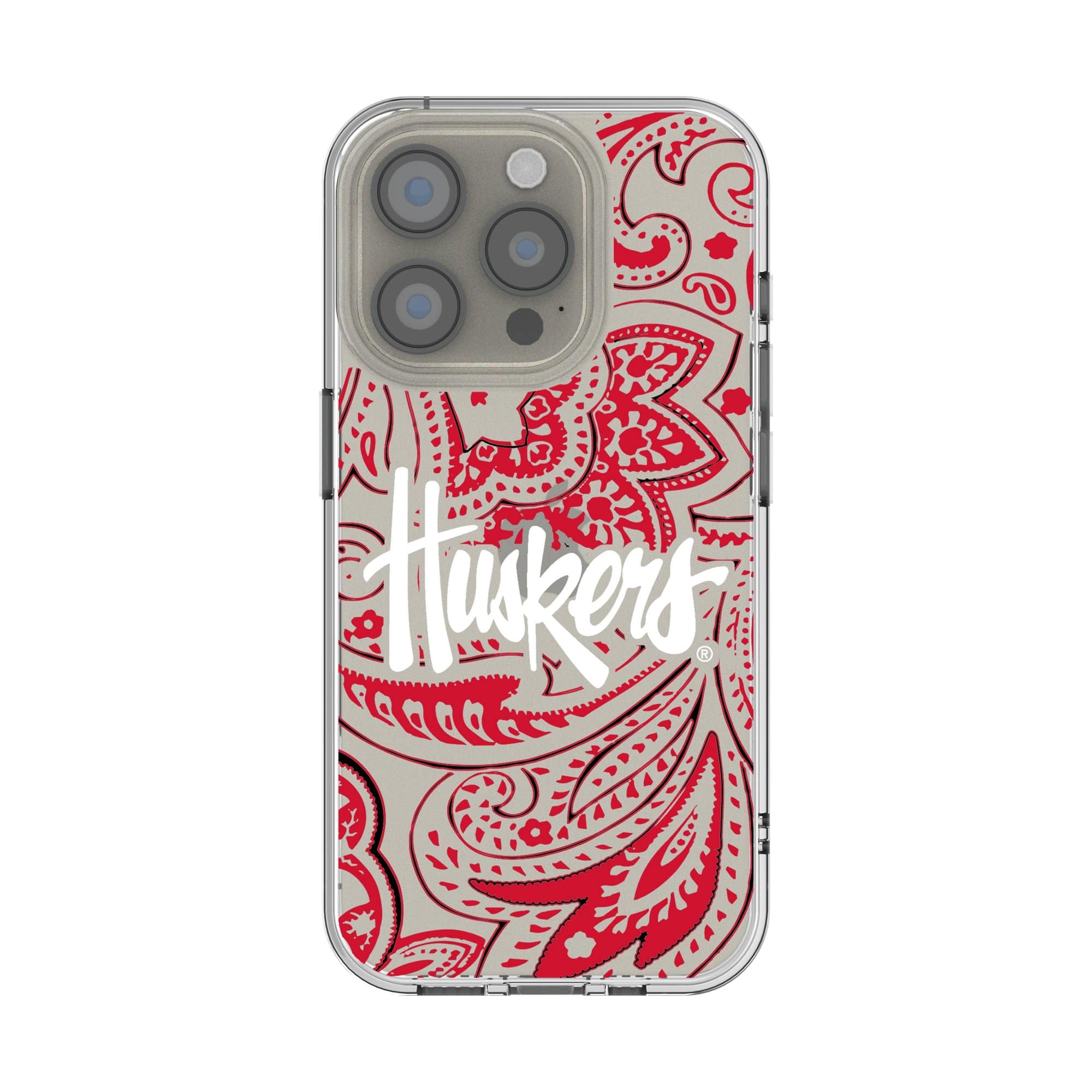 Keyscaper - NCAA - Nebraska Huskers Paisley iPhone Clear Case - 16 Pro Max - Multicolor