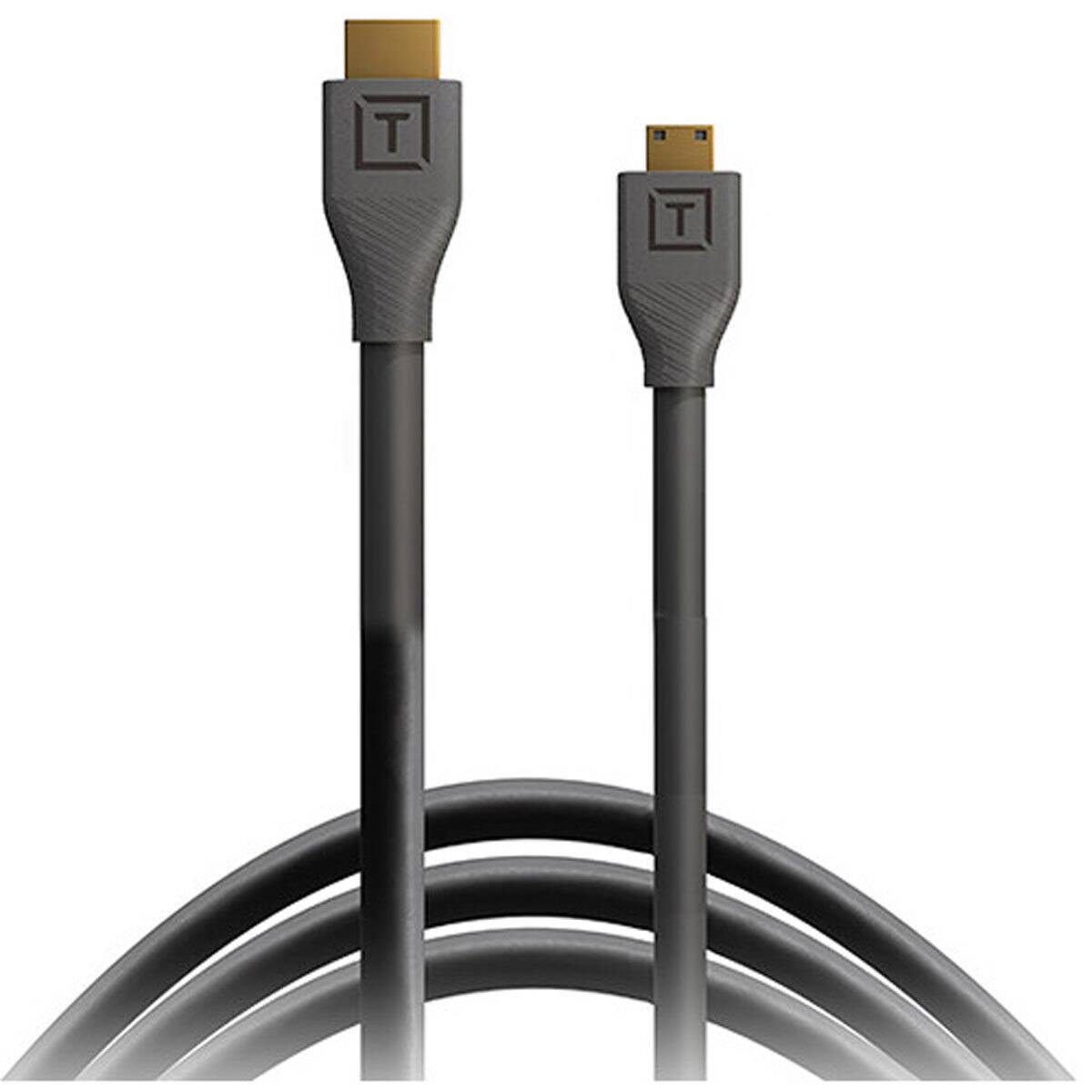 Front. Tether Tools - Tether Tools TetherPro 10' Mini-HDMI to HDMI 2.0 Cable, Black.