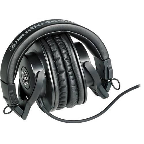 Alt View 2. Audio-Technica - Audio-Technica ATH-M30x Professional Studio Monitor Headphones, Black - Black.