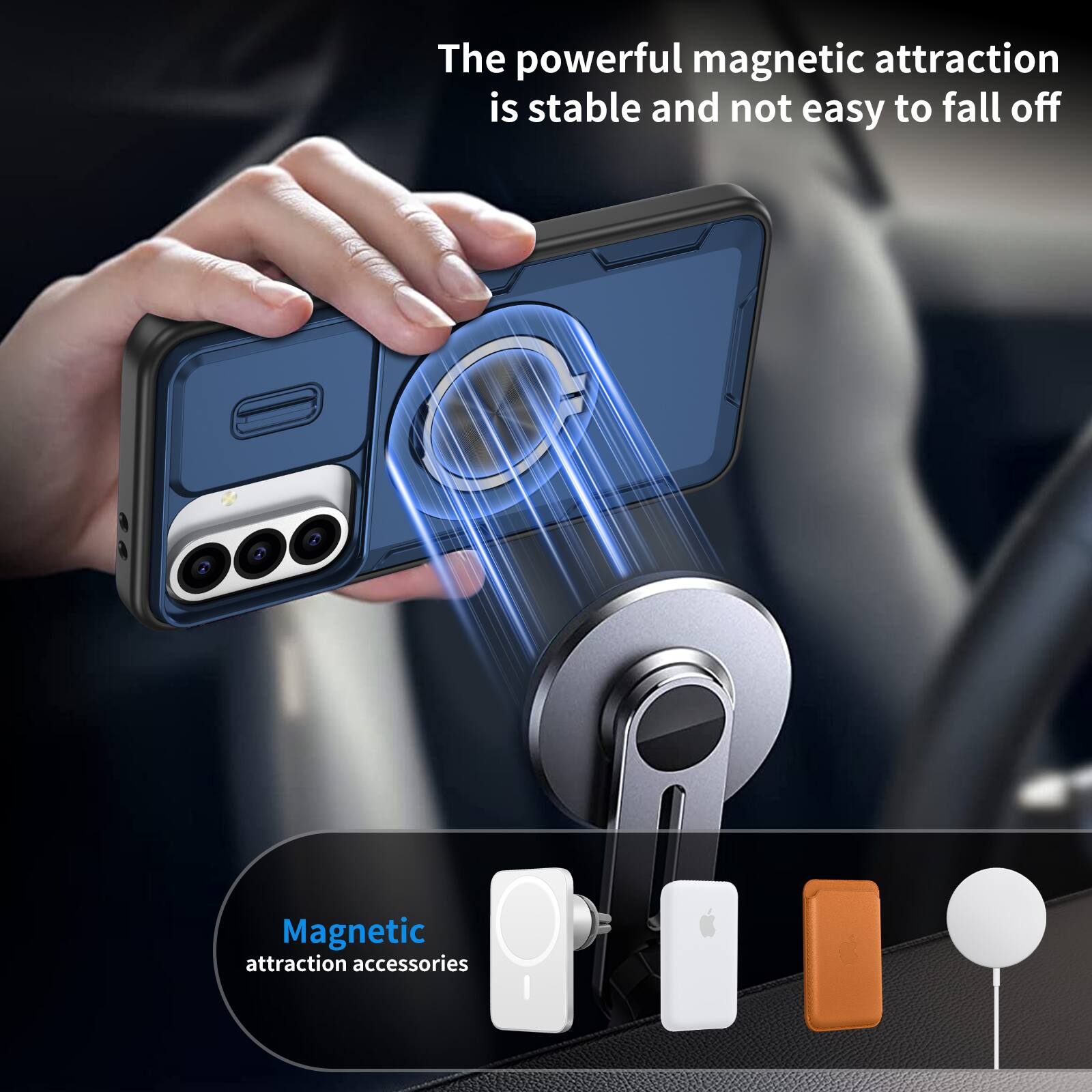The powerful magnetic attraction is stable and not easy to fall off

Magnetic attraction accessories