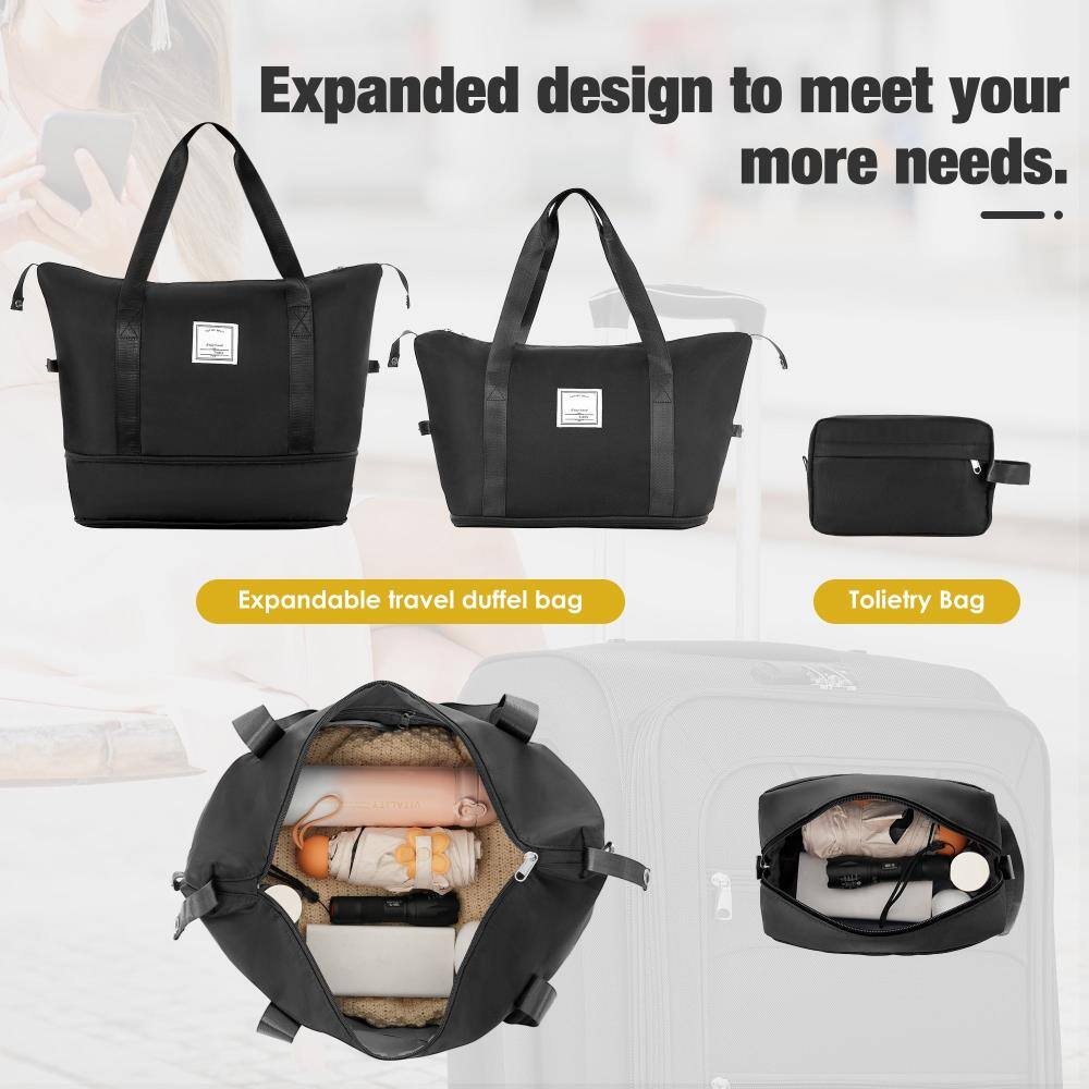 Expanded design to meet your more needs.

Expandable travel duffel bag

Toiletry Bag