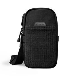 ALPAKA - Men’s Sling Bag & Belt Bag - Crossbody Phone Sling with Card Sleeve and HUB Compatibility - Black Axoflux 400D Washed Nylon