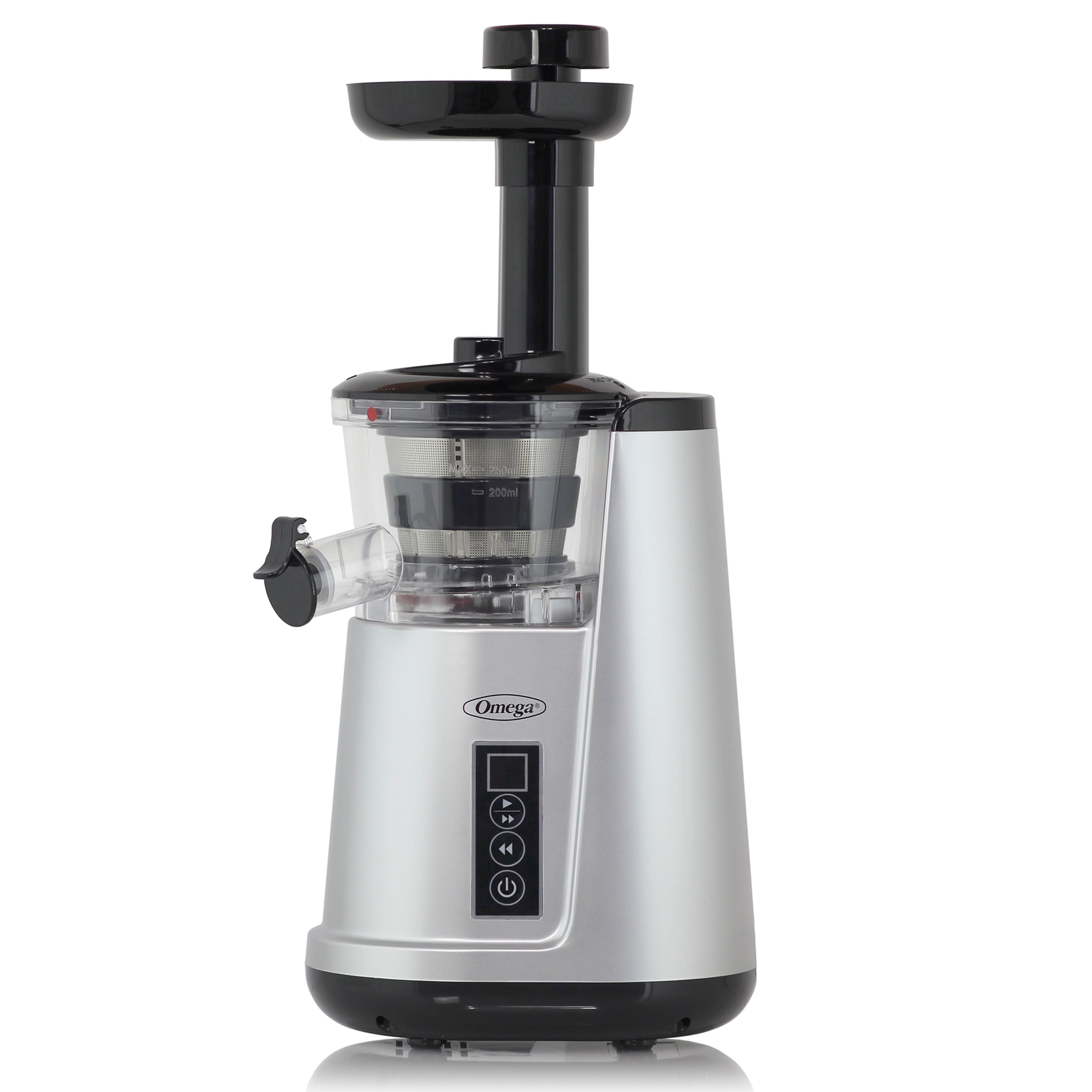 Front. Omega - Cold Press 365, 150W, Vertical Slow Masticating Juicer - Silver.