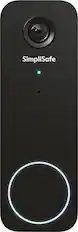 Front. SimpliSafe - SimpliSafe Video Doorbell Series 2 - Wired - Black.