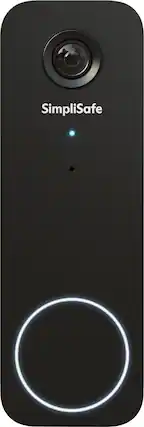 Front. SimpliSafe - SimpliSafe Video Doorbell Series 2, 2K (1440p) - Hard Wired - Black.