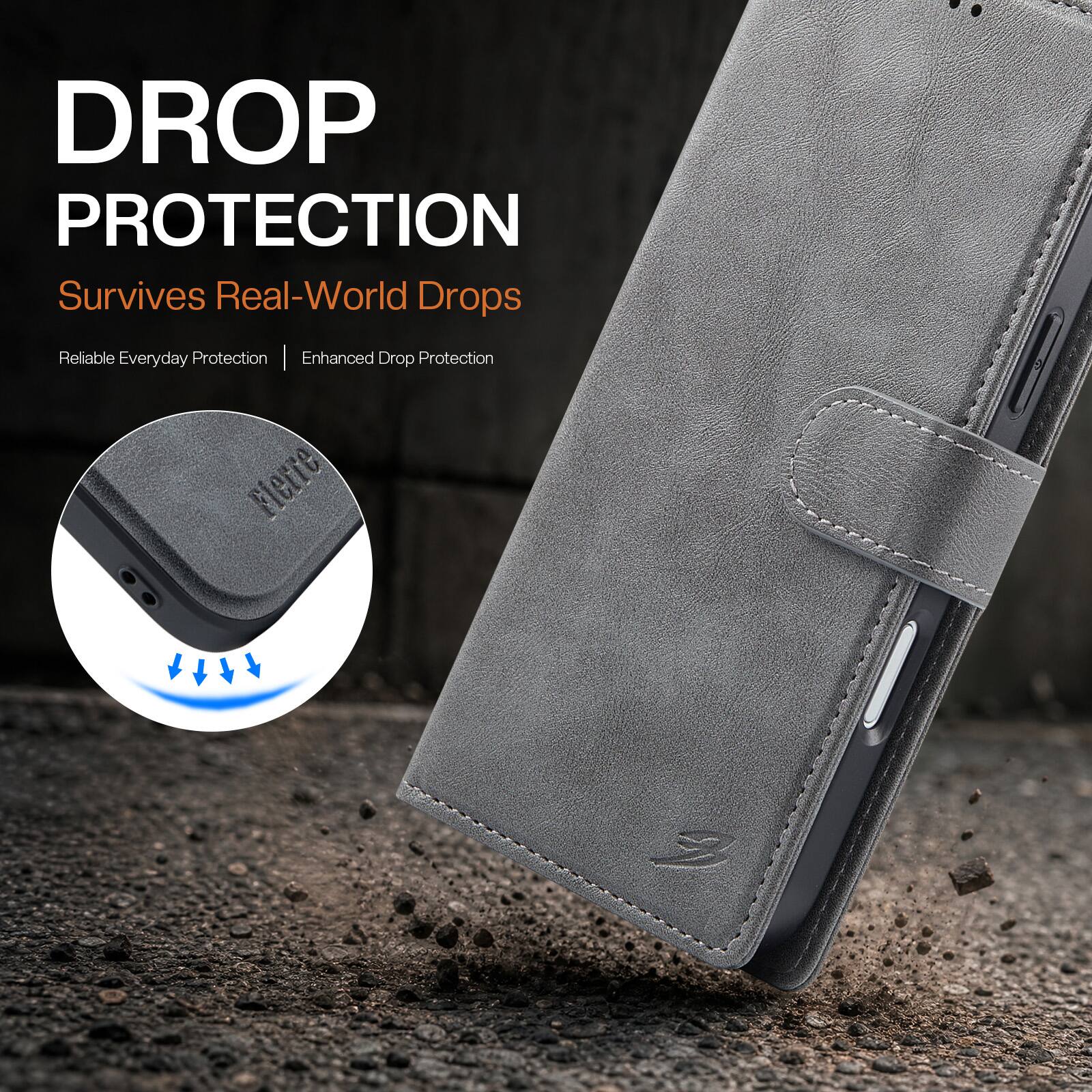 DROP PROTECTION  
Survives Real-World Drops  
Reliable Everyday Protection | Enhanced Drop Protection