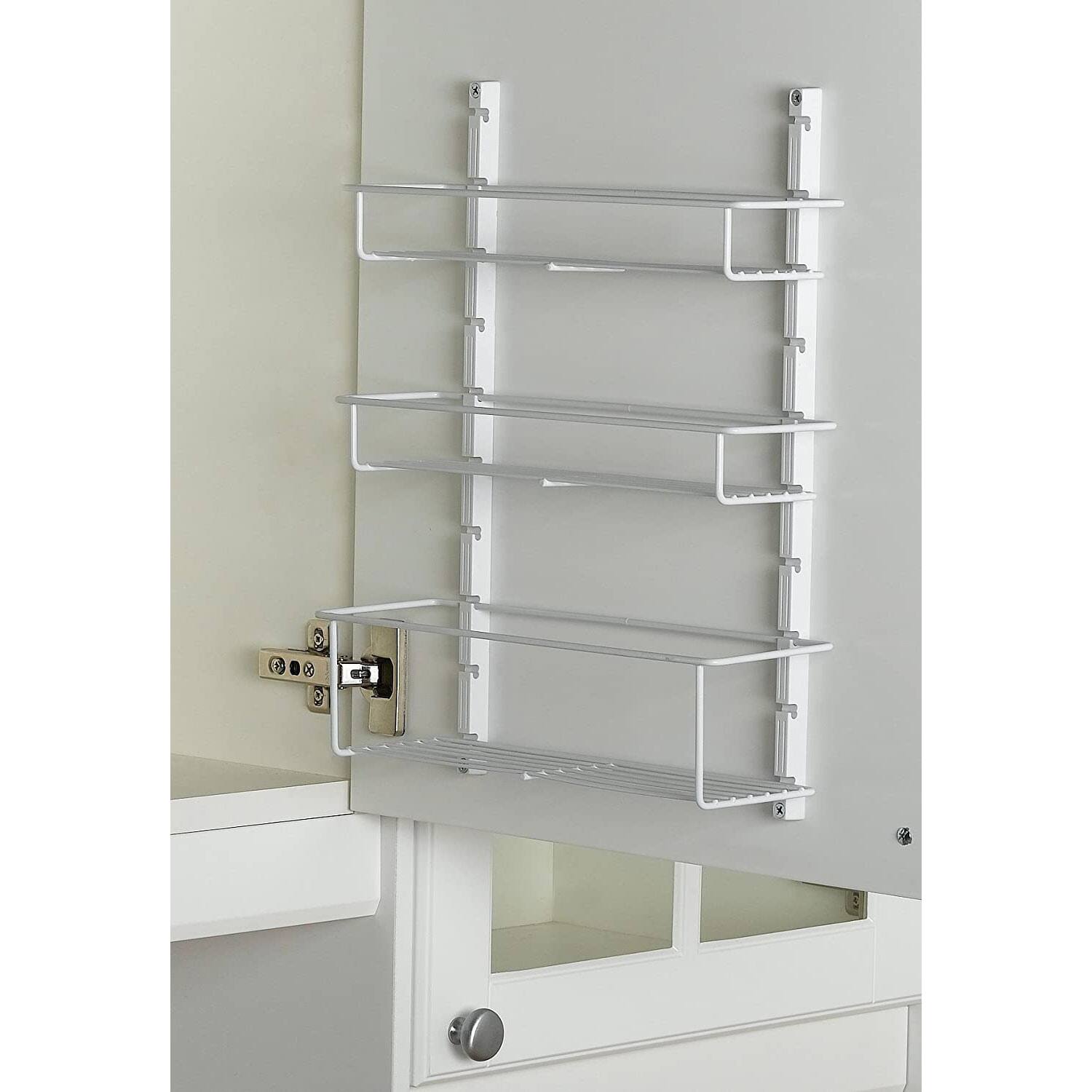 Alt View 2. ClosetMaid - ClosetMaid Adjustable 3 Shelf Spice Rack for Cabinet/Wall Mount, White (2 Pack).