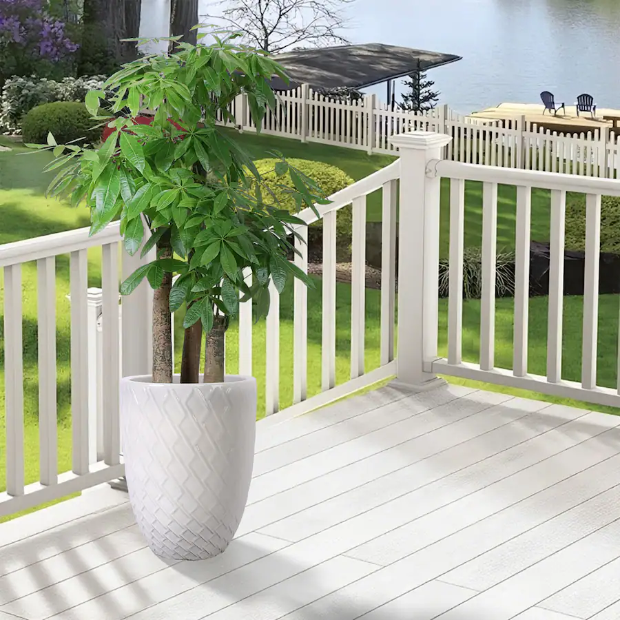 Order Pots Loheer Large Ceramic Planter Pot, White Handmade Tree Planter Pot with ...