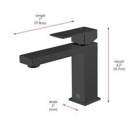 Elegant Kitchen and Bath - Jakob Single Hole Single Handle Bathroom Faucet - Matte Black